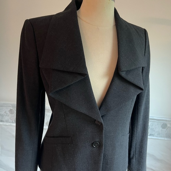 Ann Taylor Charcoal Wool Blend Jacket Sz 6 - Picture 8 of 14